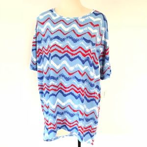 🇺🇸 LULAROE IRMA TUNIC AMERICANA STRIPES